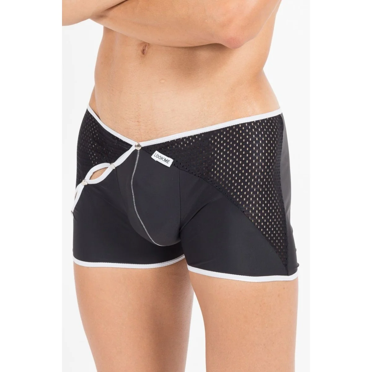 Schwarz/Weißer Herren-Boxer Mixing 43-67 von Look Me kaufen | Fesselliebe