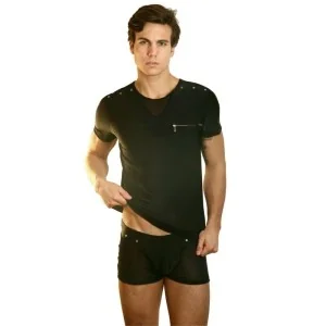 Schwarzes Herren T-Shirt Open Spirit von Look Me kaufen | Fesselliebe