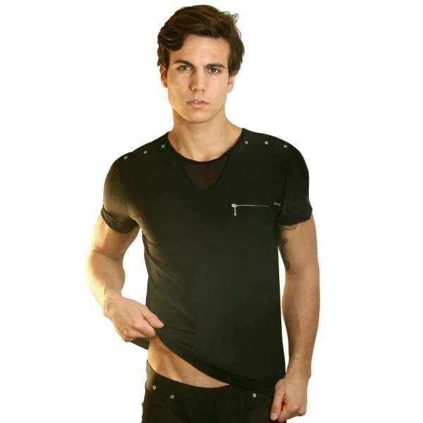 Schwarzes Herren T-Shirt Open Spirit von Look Me kaufen | Fesselliebe
