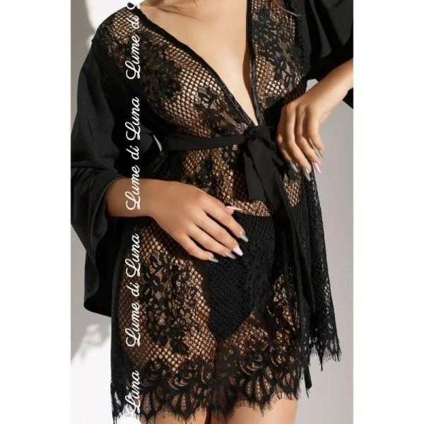 Schwarzer Kimono Barletta von Lume Di Luna kaufen | Fesselliebe