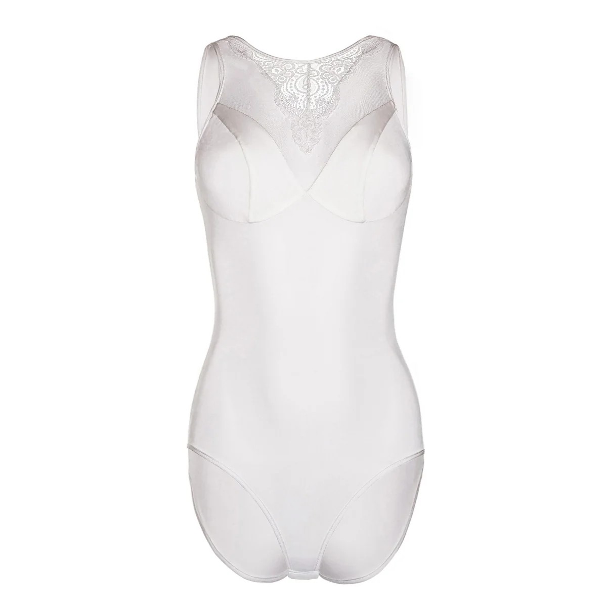 Ecru Body mit Netzeinsatz und Spitze Ka923323 von Kalimo kaufen | Fesselliebe