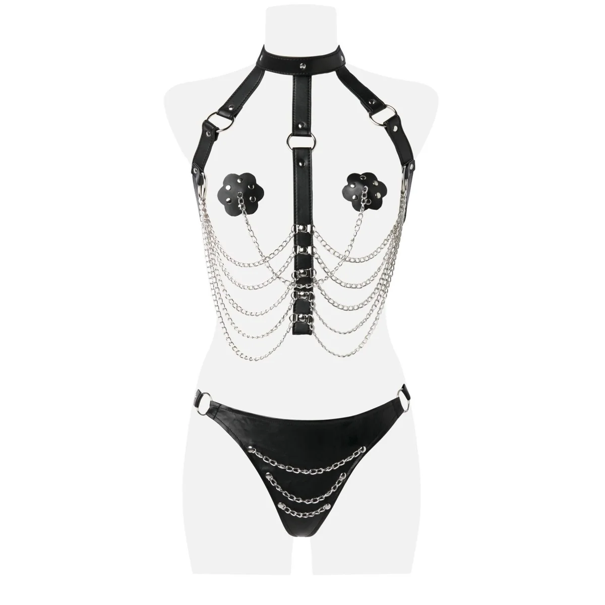 3-Teiliges Kettenharness-Set 14503 von Grey Velvet kaufen | Fesselliebe