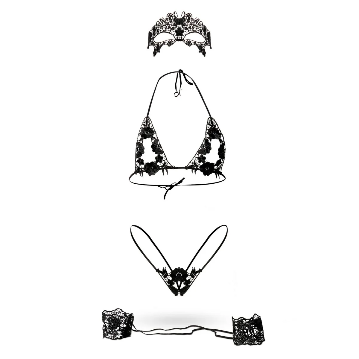 4-Teiliges Spitzen-Set 14489 von Grey Velvet kaufen | Fesselliebe