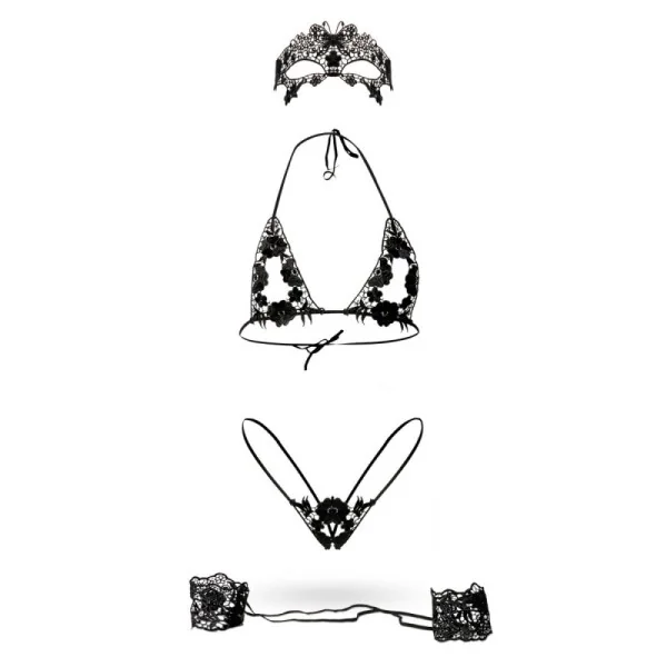 4-Teiliges Spitzen-Set 14489 von Grey Velvet kaufen | Fesselliebe