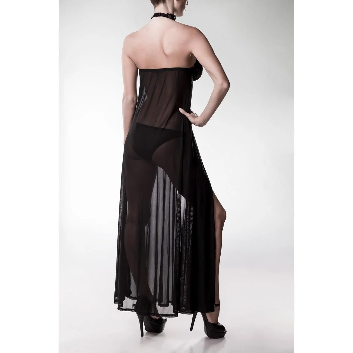 Schwarzes Negligé 20025 von Grey Velvet kaufen | Fesselliebe