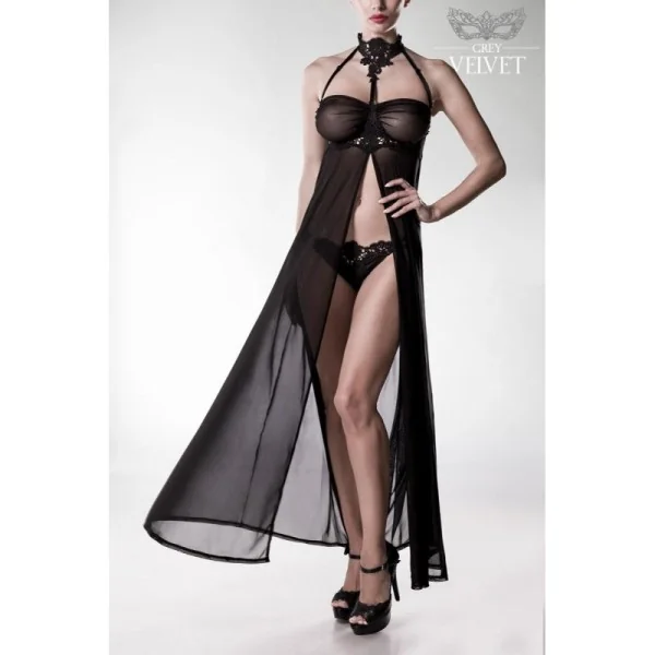 Schwarzes Negligé 20025 von Grey Velvet kaufen | Fesselliebe