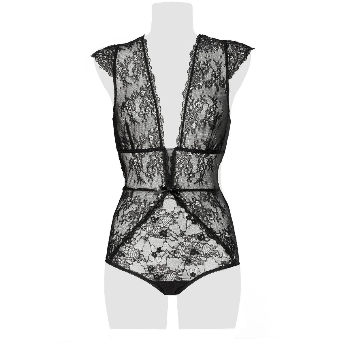 Schwarzer Spitzen Body 15302 von Grey Velvet kaufen | Fesselliebe