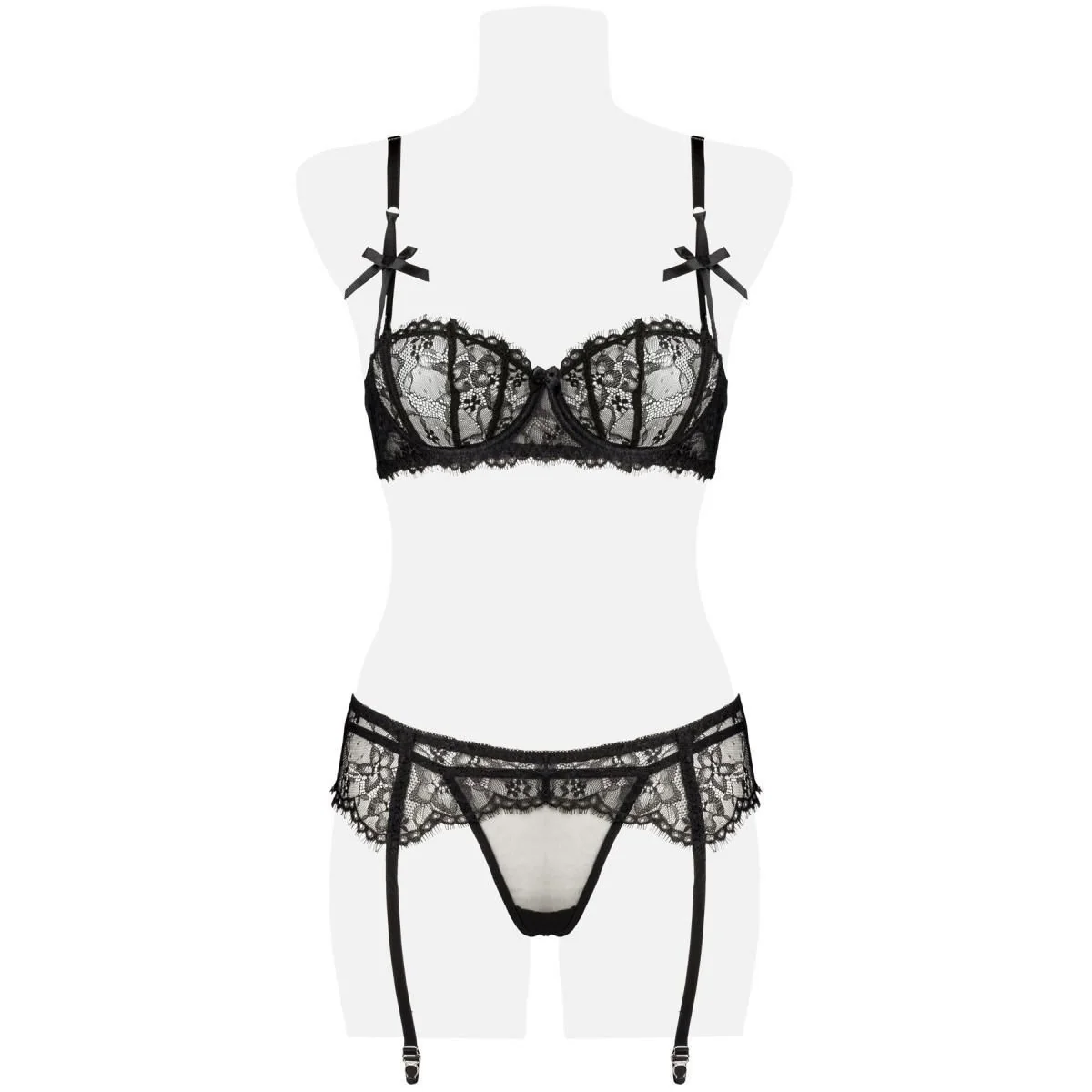 3-Teiliges Straps-Bh-Set 15121 von Grey Velvet kaufen | Fesselliebe