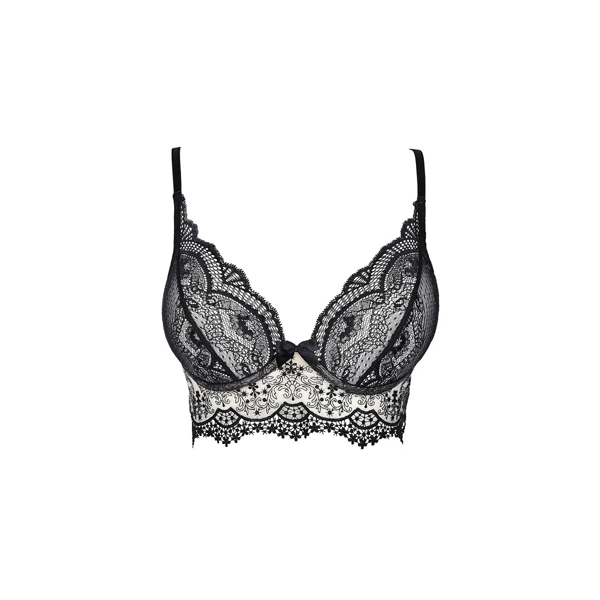 Bustier schwarz-beige V-9061 von Axami kaufen | Fesselliebe