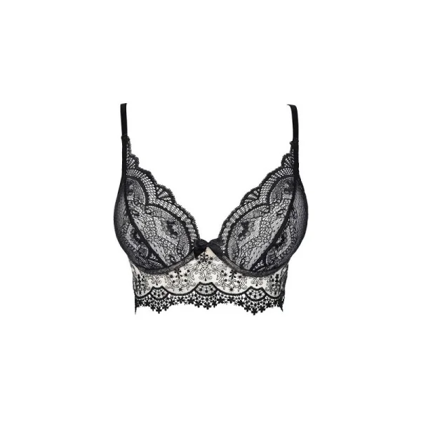 Bustier schwarz-beige V-9061 von Axami kaufen | Fesselliebe