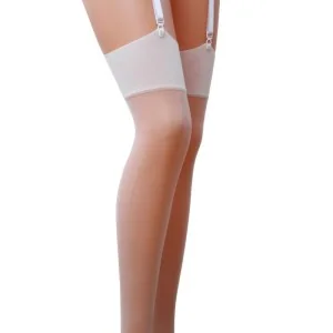Strapsstrümpfe Weiss 17den St001 von Passion-Exklusiv | Fesselliebe.de