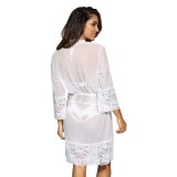 Peignoir Weiss V-8850 von Axami | Fesselliebe.de