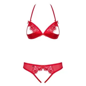 2er Set mit offenem BH 870-Sec-3 von Obsessive