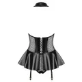 Korsett & Tanga Schwarz 859-Cor-1 von Obsessive