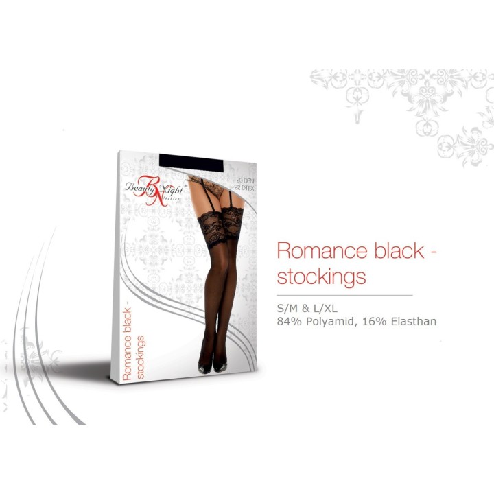 Romance Strümpfen Schwarz 20den von Beauty Night Fashion | Fesselliebe.de
