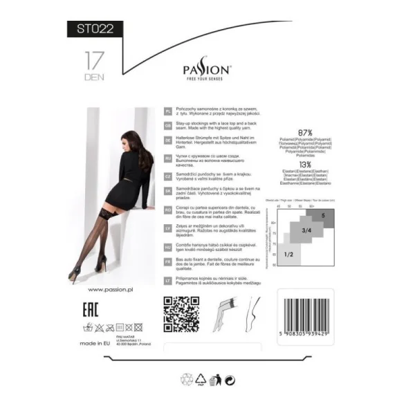 Halterlose Strümpfe Schwarz 17 Den St022 von Passion-Exklusiv kaufen | Fesselliebe