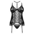 Noir Fantasy Corset & String Schwarz von Beauty Night Fashion