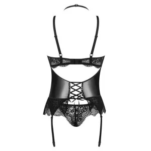Noir Fantasy Corset & String Schwarz von Beauty Night Fashion