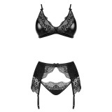 Obsidian Desire 3-Tlg. Set Schwarz von Beauty Night Fashion | Fesselliebe.de