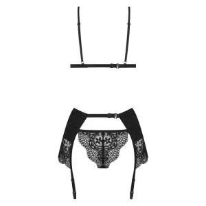 Obsidian Desire 3-Tlg. Set Schwarz von Beauty Night Fashion