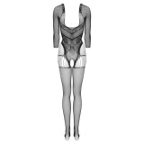 Ko Bg002 Bodystocking Ouvert Black | Fesselliebe.de