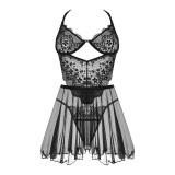 Dark Mirage Chemise & String Schwarz von Beauty Night Fashion | Fesselliebe.de