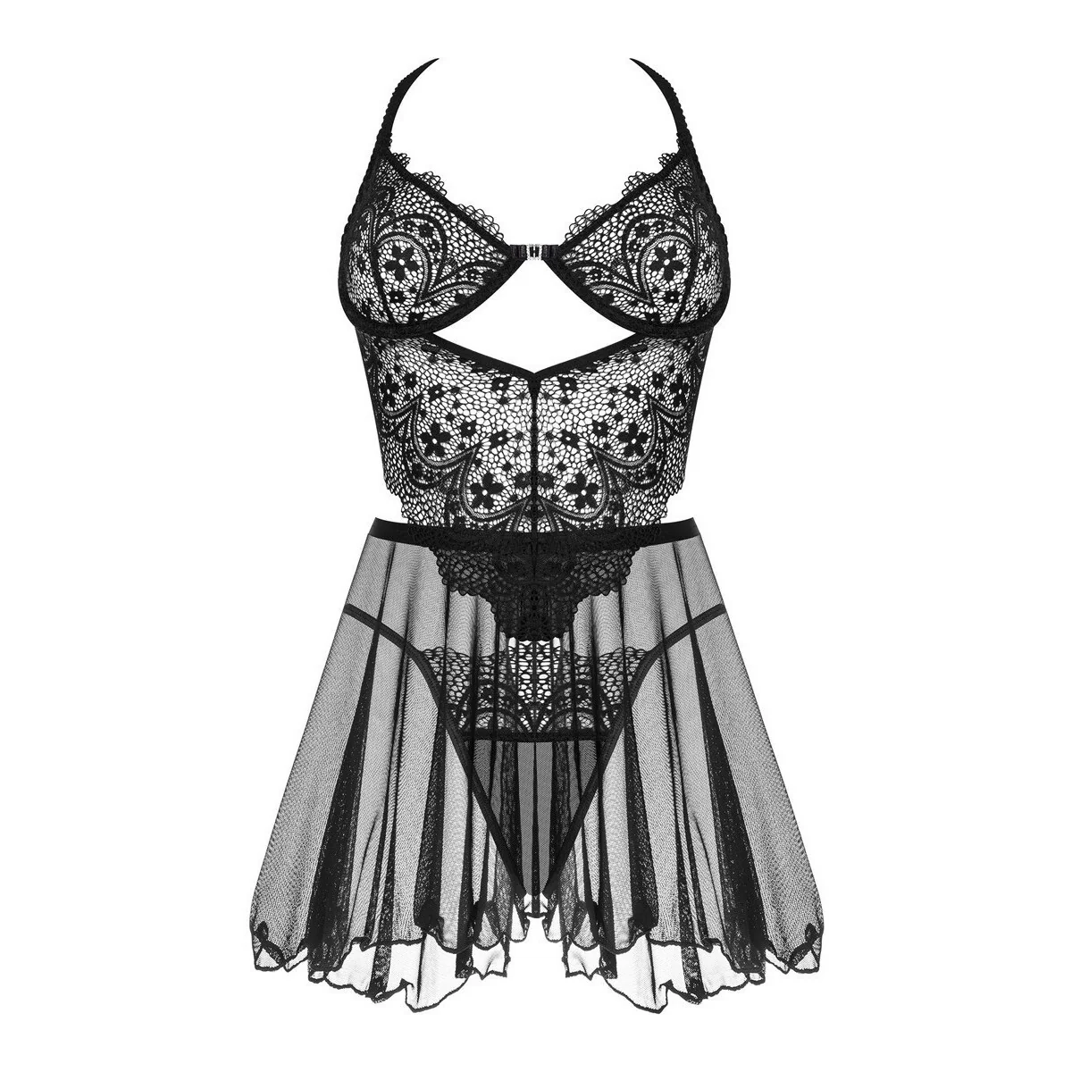 Dark Mirage Chemise & String schwarz von Beauty Night Fashion kaufen | Fesselliebe