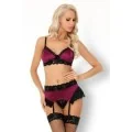 Randy 3er Set Burgunder-Schwarz von Cofashion Lingerie