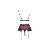 Randy 3er Set Burgunder-Schwarz von Cofashion Lingerie | Fesselliebe.de