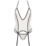 Mayennie Korsett & Tanga Ekru-Schwarz von SpaleXLine | Fesselliebe.de