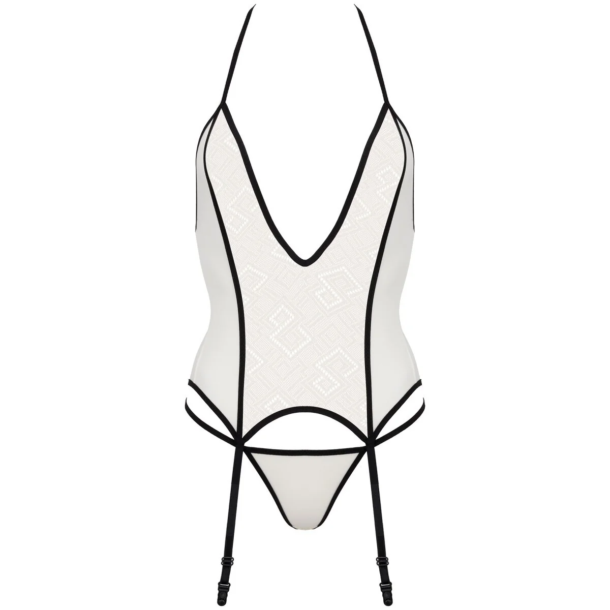 Mayennie Korsett & Tanga Ekru-schwarz von SpaLeXLine kaufen | Fesselliebe