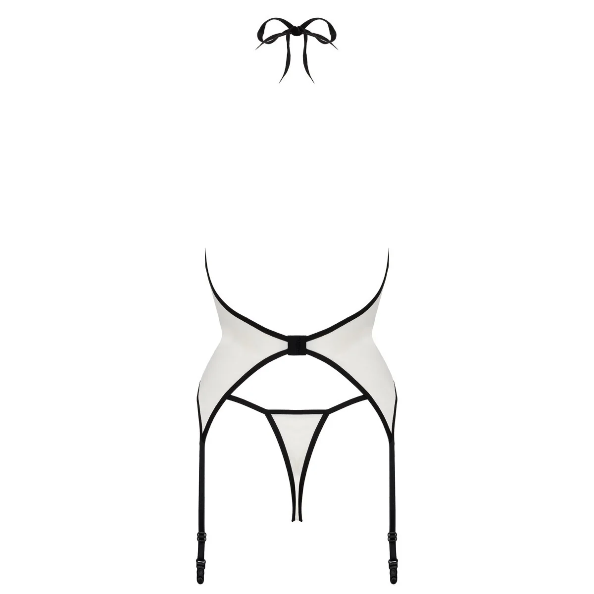 Mayennie Korsett & Tanga Ekru-schwarz von SpaLeXLine kaufen | Fesselliebe