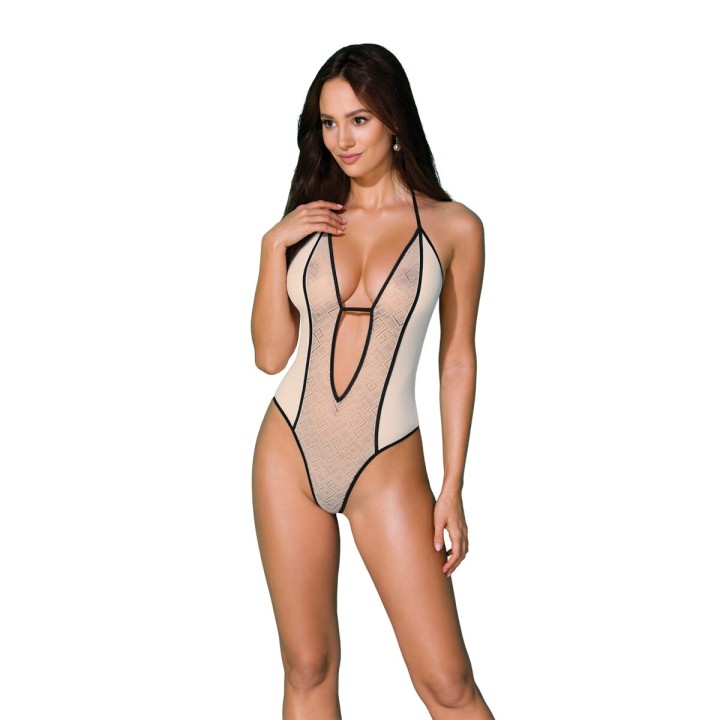 Mayennie Body Ekru-Schwarz von SpaleXLine | Fesselliebe.de