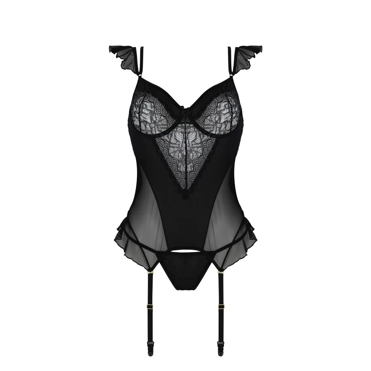 Kitasana Korsett & Tanga schwarz-lila von Casmir kaufen | Fesselliebe