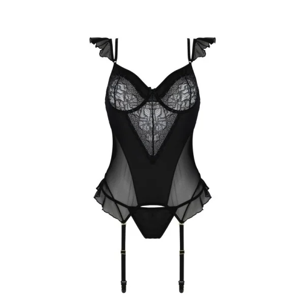 Kitasana Korsett & Tanga schwarz-lila von Casmir kaufen | Fesselliebe