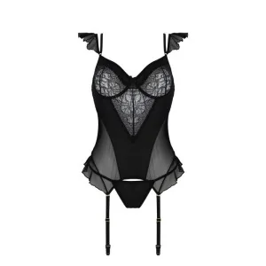 Kitasana Korsett & Tanga Schwarz-Lila von Casmir