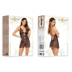 Davina Chemise & Tanga Schwarz von Beauty Night Fashion