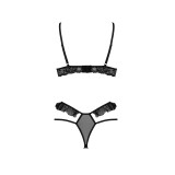 Dolly 2er Set mit offenem BH Schwarz von Passion-Exklusiv | Fesselliebe.de