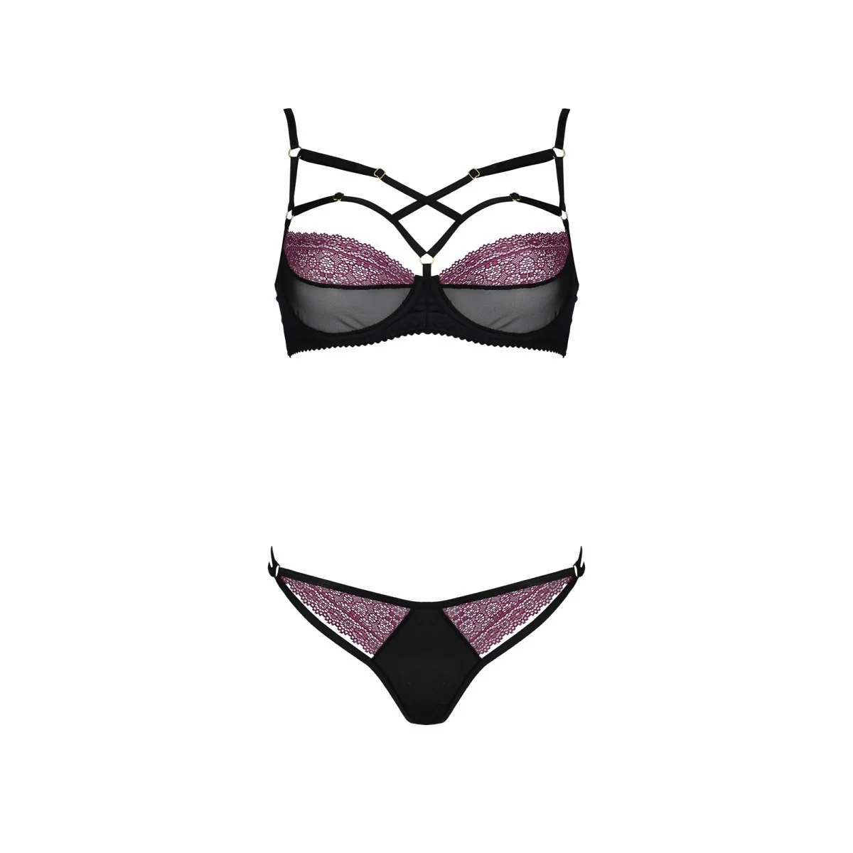 Lili 2er Set schwarz-Violet von Casmir kaufen | Fesselliebe
