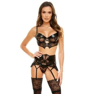 Leonela 3er Set schwarz von Beauty Night Fashion kaufen | Fesselliebe