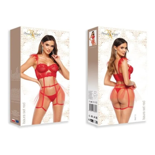 Isaura 4er Set rot von Beauty Night Fashion kaufen | Fesselliebe