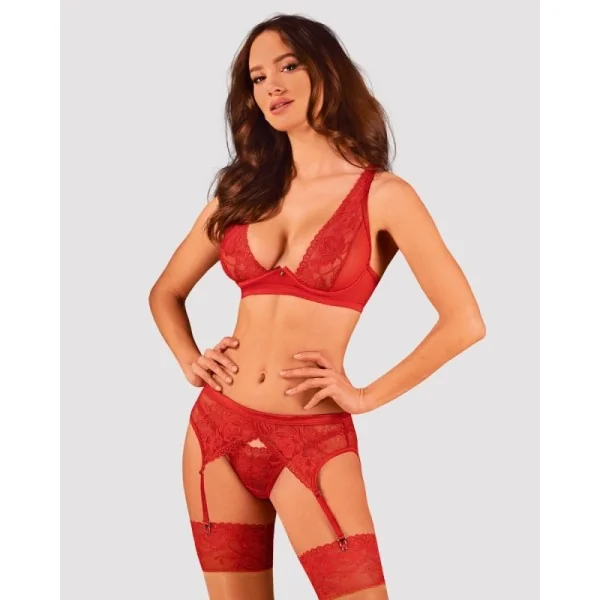 Lacelove 3er Set rot von Obsessive kaufen | Fesselliebe