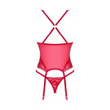 Lacelove Korsett & Tanga Rot von Obsessive | Fesselliebe.de