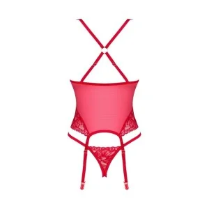 Lacelove Korsett & Tanga Rot von Obsessive