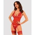 Lacelove Korsett & Tanga Rot von Obsessive