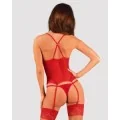 Lacelove Korsett & Tanga Rot von Obsessive