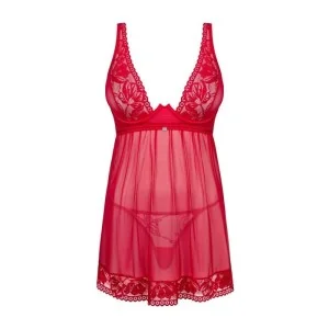 Lacelove Babydoll & Tanga Rot von Obsessive
