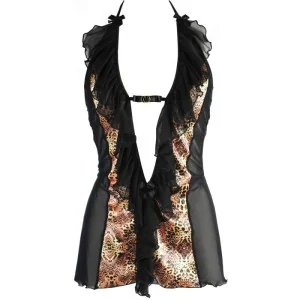 Babydoll & String Schwarz V-10409 von Axami