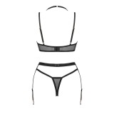 Selinne 3er Set Schwarz von Obsessive | Fesselliebe.de