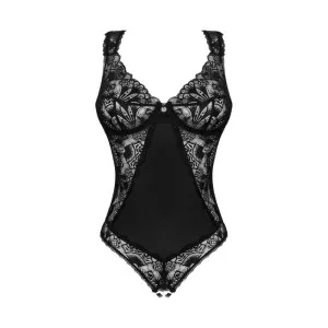 Donna Dream Offener Schritt Body Schwarz von Obsessive
